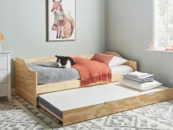 Letto estraibile Legno di pino LUNERAY 90 x 200 cm Marrone chiaro