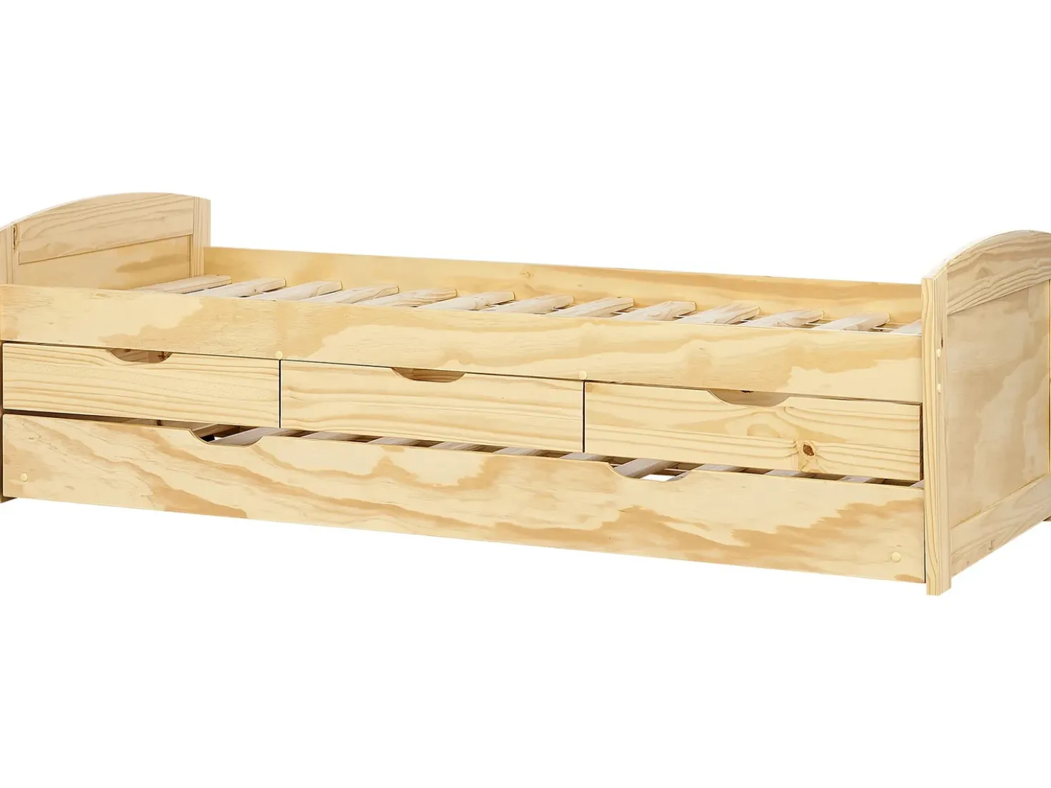 Letto estraibile Legno di pino PETIVILLE 90 x 200 cm Marrone chiaro