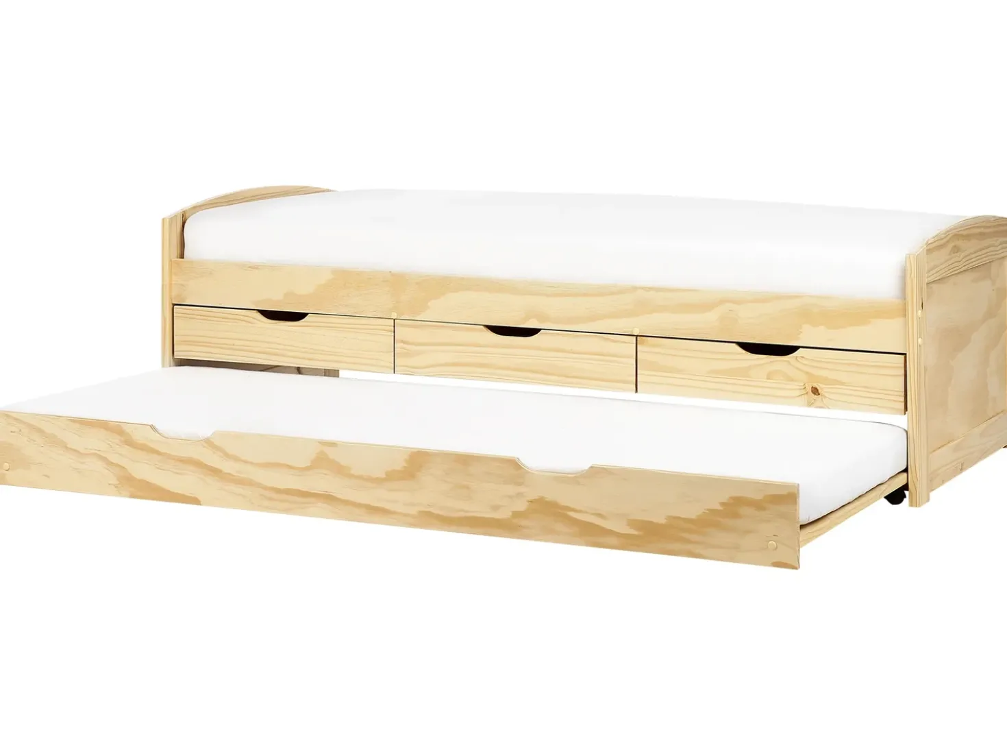 Letto estraibile Legno di pino PETIVILLE 90 x 200 cm Marrone chiaro