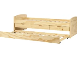 Letto estraibile Legno di pino PETIVILLE 90 x 200 cm Marrone chiaro