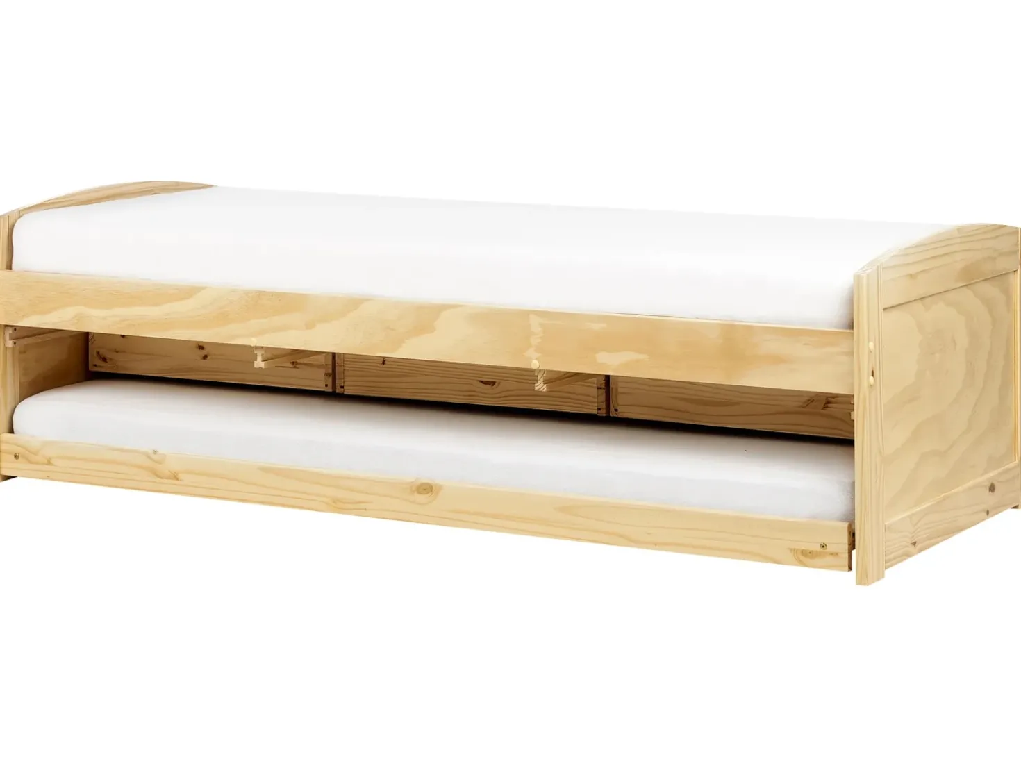 Letto estraibile Legno di pino PETIVILLE 90 x 200 cm Marrone chiaro