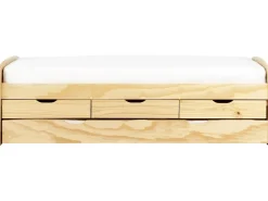 Letto estraibile Legno di pino PETIVILLE 90 x 200 cm Marrone chiaro
