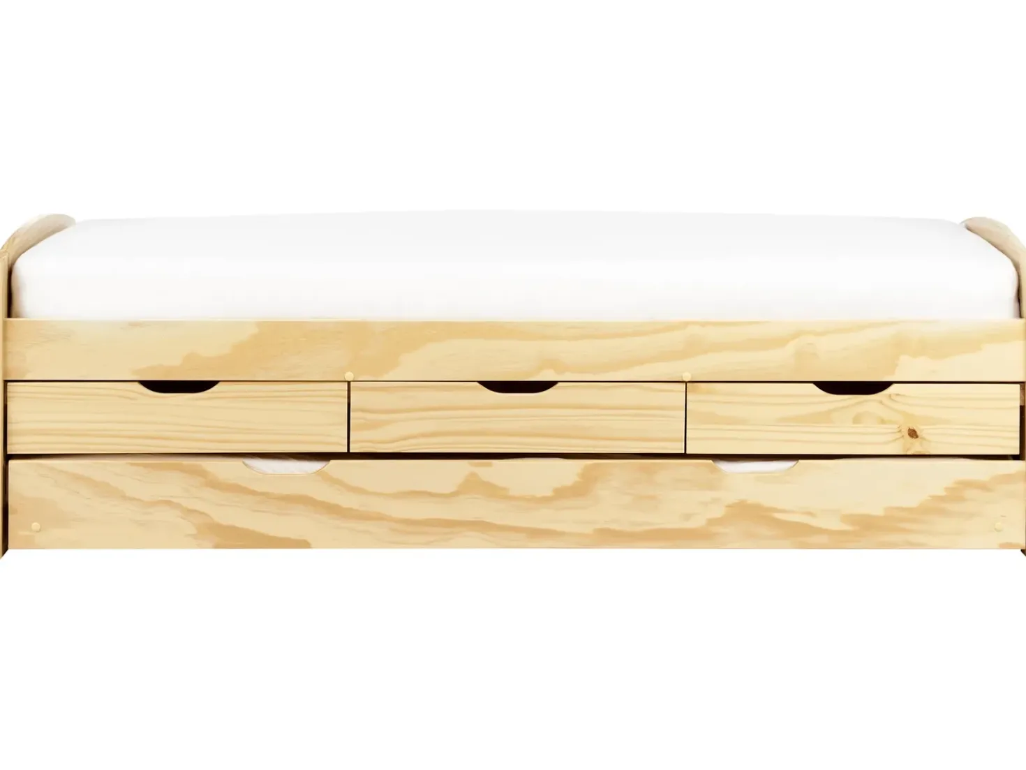 Letto estraibile Legno di pino PETIVILLE 90 x 200 cm Marrone chiaro
