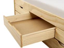 Letto estraibile Legno di pino PETIVILLE 90 x 200 cm Marrone chiaro