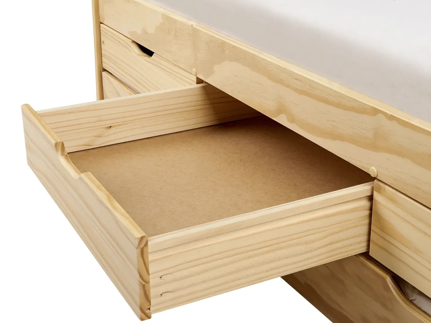 Letto estraibile Legno di pino PETIVILLE 90 x 200 cm Marrone chiaro