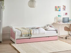 Letto estraibile Legno di pino LUNERAY 90 x 200 cm Rosa