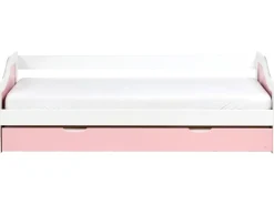 Letto estraibile Legno di pino LUNERAY 90 x 200 cm Rosa