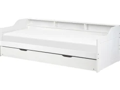 Letto estraibile Legno di pino EDERN 90 x 200 cm Bianco