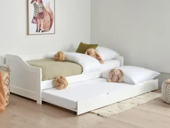 Letto estraibile Legno di pino LUNERAY 90 x 200 cm Bianco