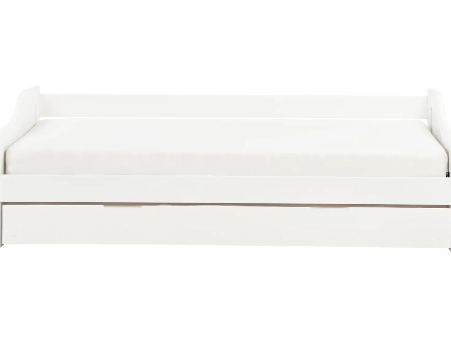 Letto estraibile Legno di pino LUNERAY 90 x 200 cm Bianco