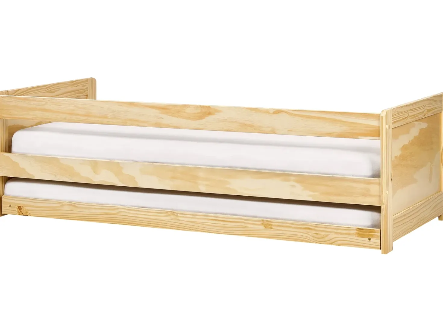 Letto estraibile Legno di pino GRAVELINES 90 x 200 cm Marrone chiaro
