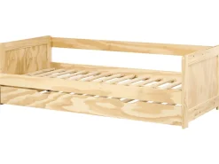 Letto estraibile Legno di pino GRAVELINES 90 x 200 cm Marrone chiaro