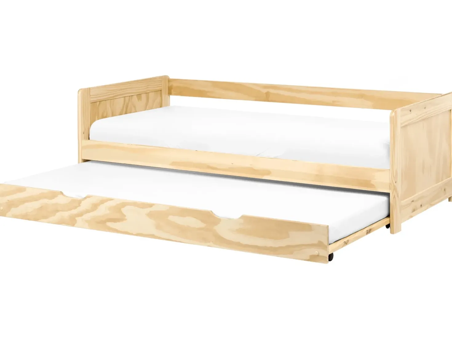 Letto estraibile Legno di pino GRAVELINES 90 x 200 cm Marrone chiaro