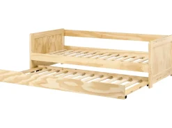 Letto estraibile Legno di pino GRAVELINES 90 x 200 cm Marrone chiaro