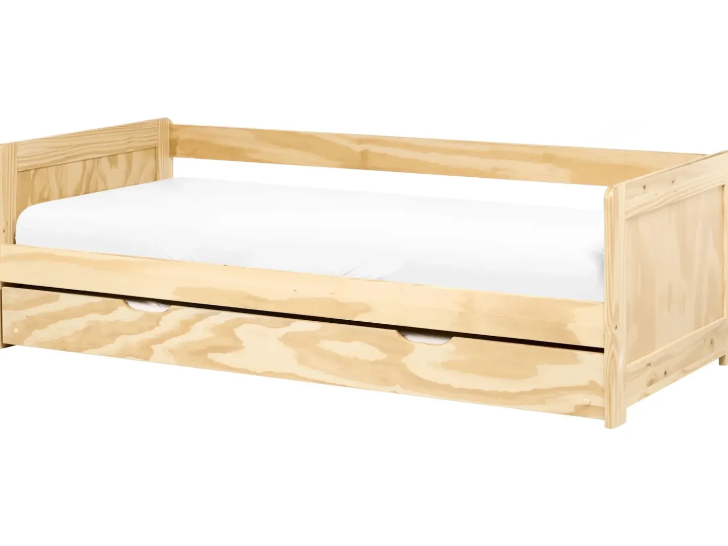 Letto estraibile Legno di pino GRAVELINES 90 x 200 cm Marrone chiaro
