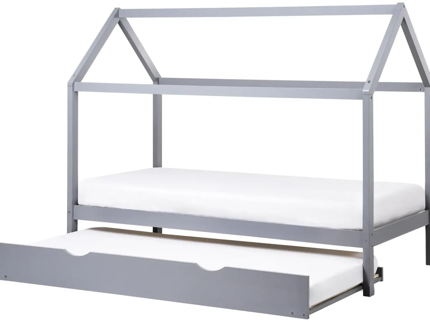 Letto estraibile per bambini Legno di pino CRILLON 90 x 200 cm Grigio