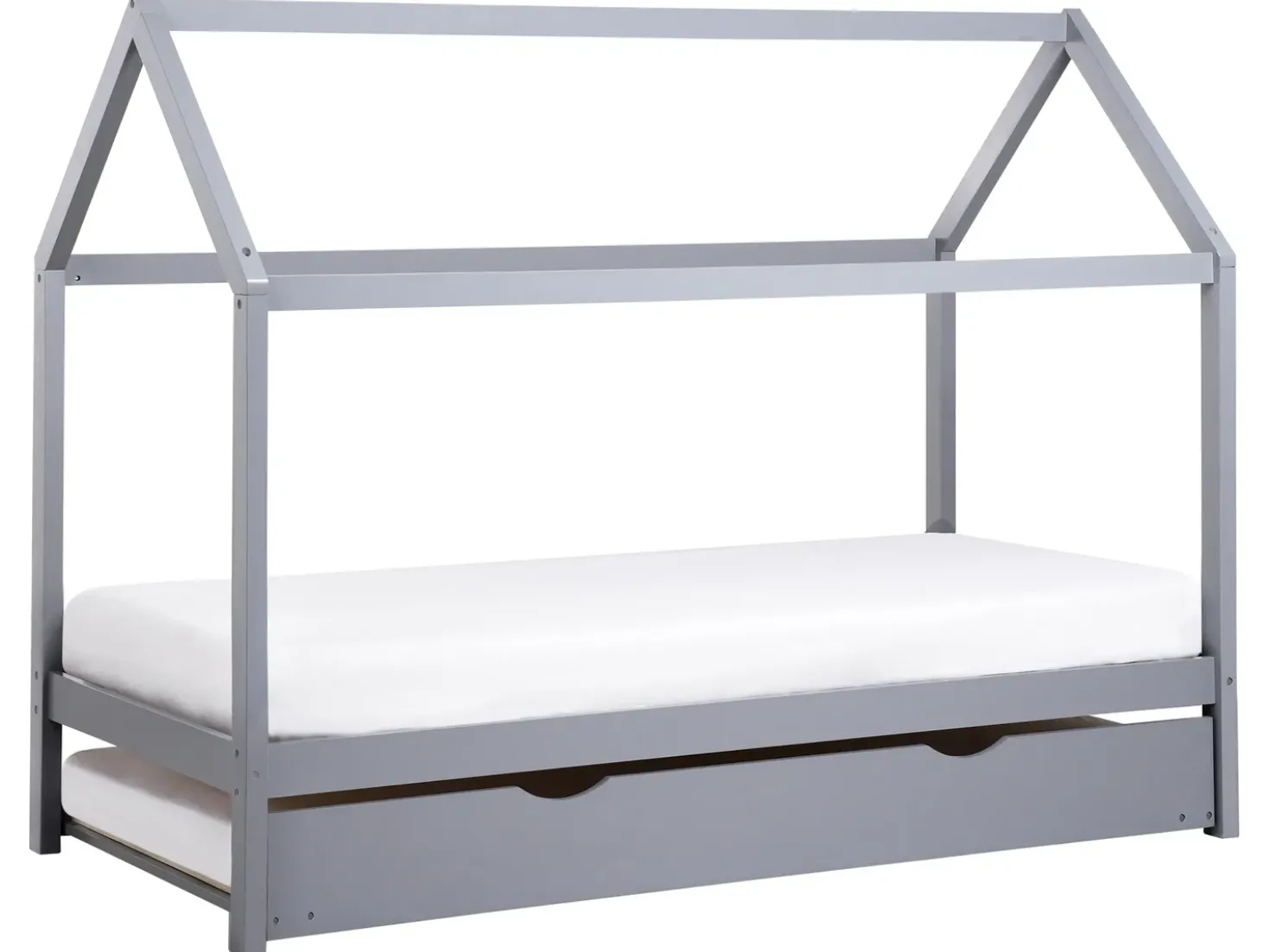 Letto estraibile per bambini Legno di pino CRILLON 90 x 200 cm Grigio