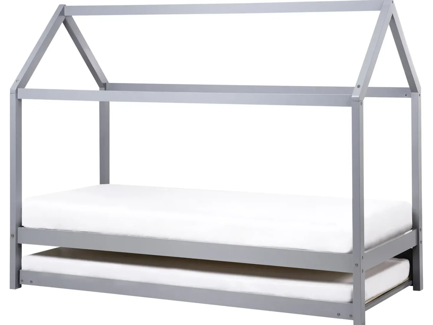 Letto estraibile per bambini Legno di pino CRILLON 90 x 200 cm Grigio