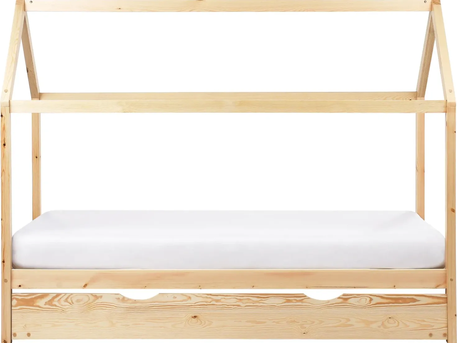 Letto estraibile per bambini Legno di pino CRILLON 90 x 200 cm Marrone chiaro