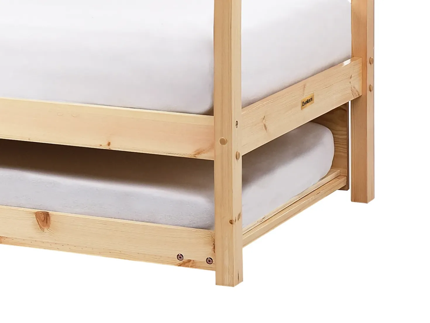 Letto estraibile per bambini Legno di pino CRILLON 90 x 200 cm Marrone chiaro