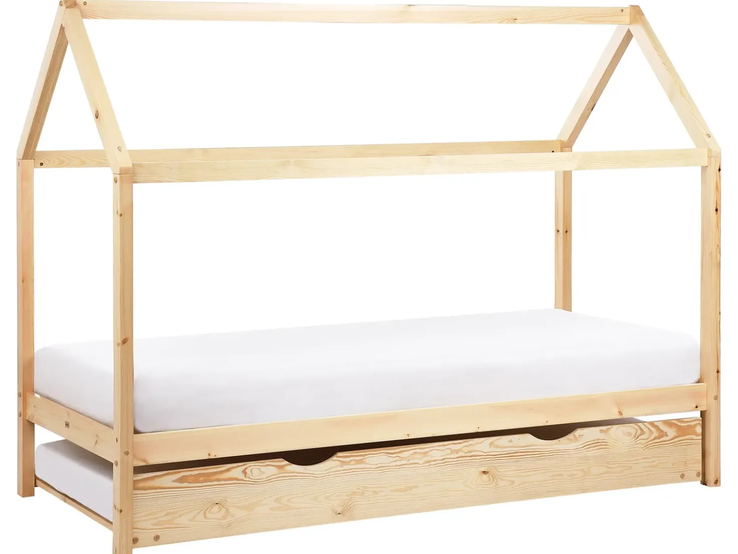Letto estraibile per bambini Legno di pino CRILLON 90 x 200 cm Marrone chiaro