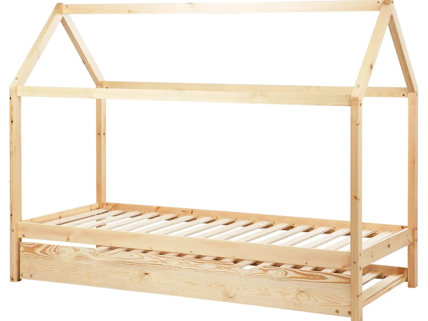 Letto estraibile per bambini Legno di pino CRILLON 90 x 200 cm Marrone chiaro
