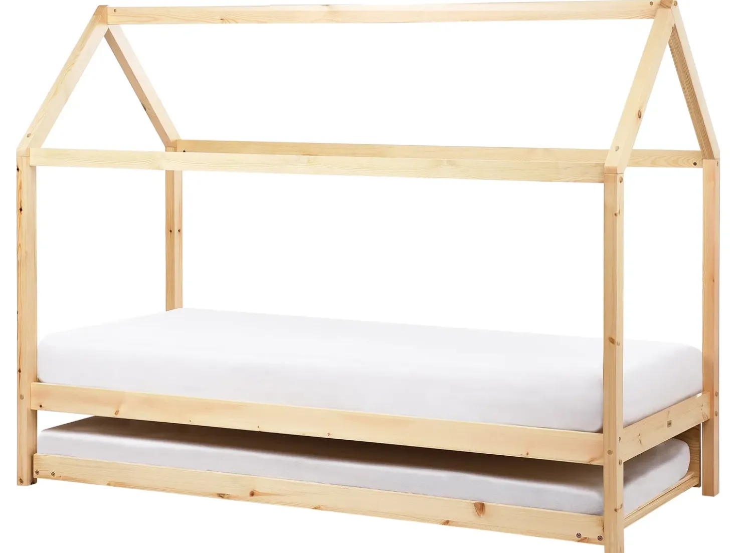 Letto estraibile per bambini Legno di pino CRILLON 90 x 200 cm Marrone chiaro