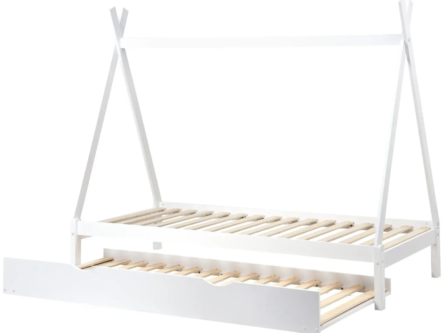 Letto estraibile per bambini Legno di pino TALMONTIERS 90 x 200 cm Bianco