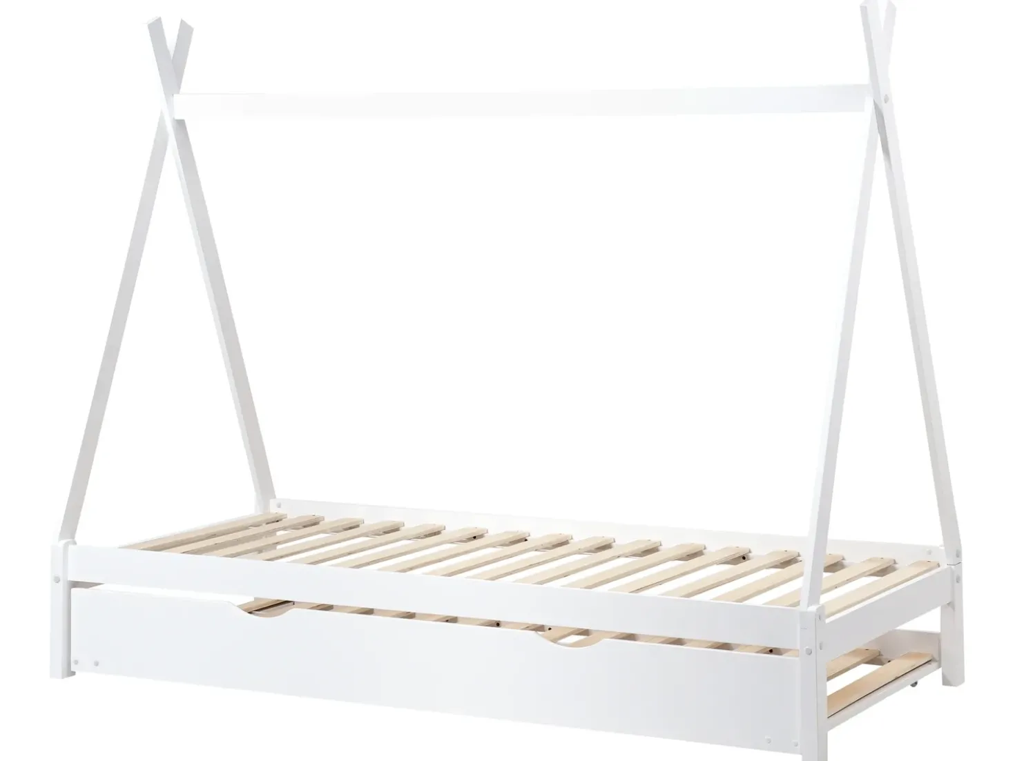 Letto estraibile per bambini Legno di pino TALMONTIERS 90 x 200 cm Bianco
