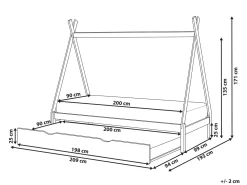 Letto estraibile per bambini Legno di pino TALMONTIERS 90 x 200 cm Bianco