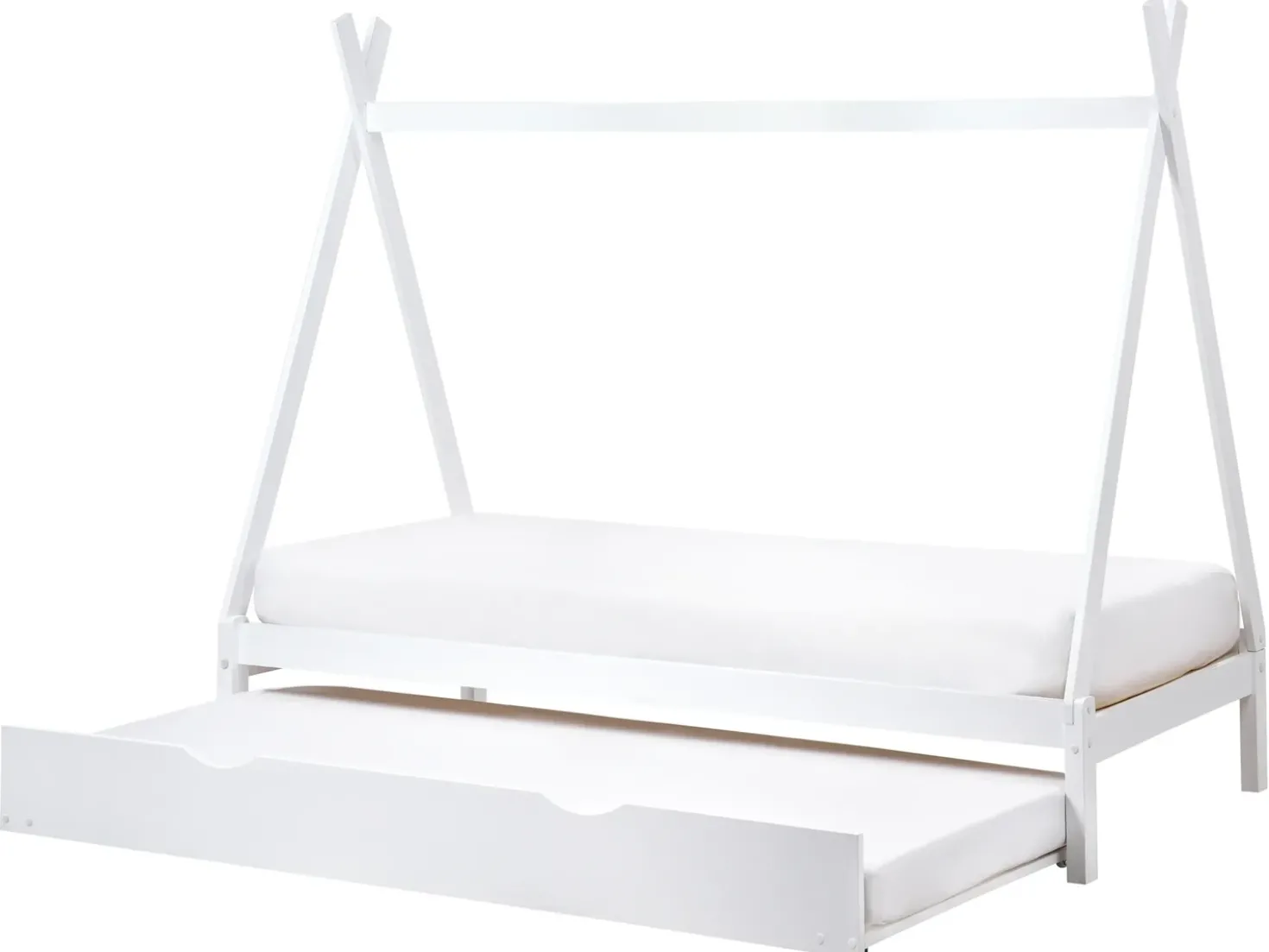 Letto estraibile per bambini Legno di pino TALMONTIERS 90 x 200 cm Bianco