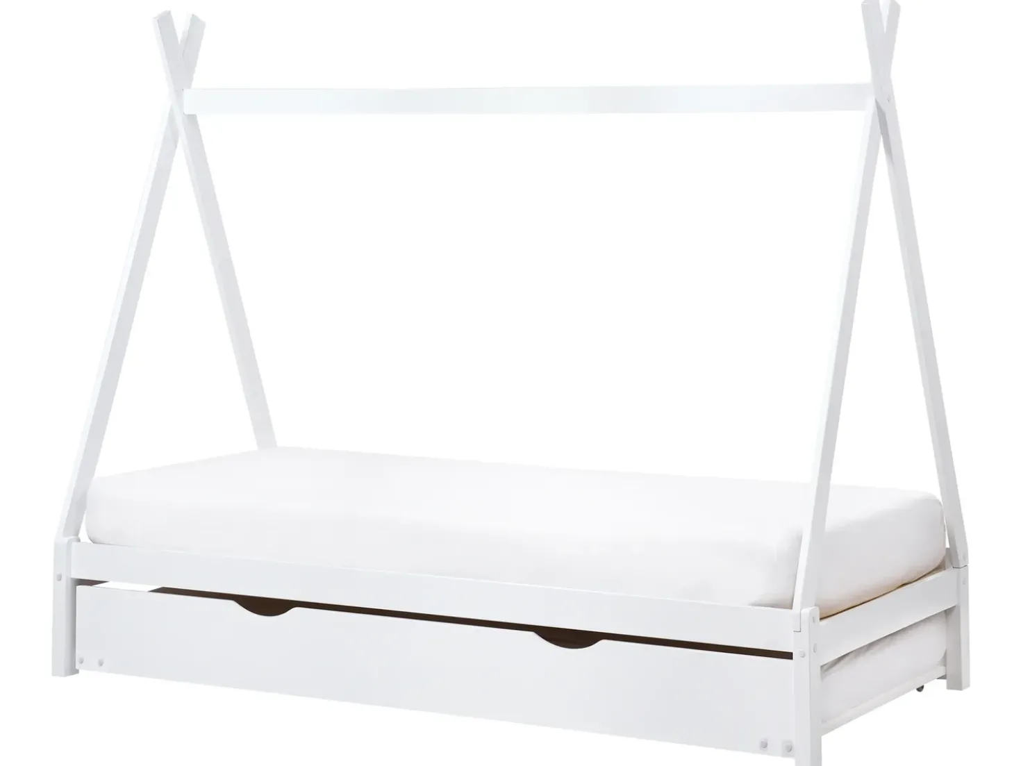 Letto estraibile per bambini Legno di pino TALMONTIERS 90 x 200 cm Bianco