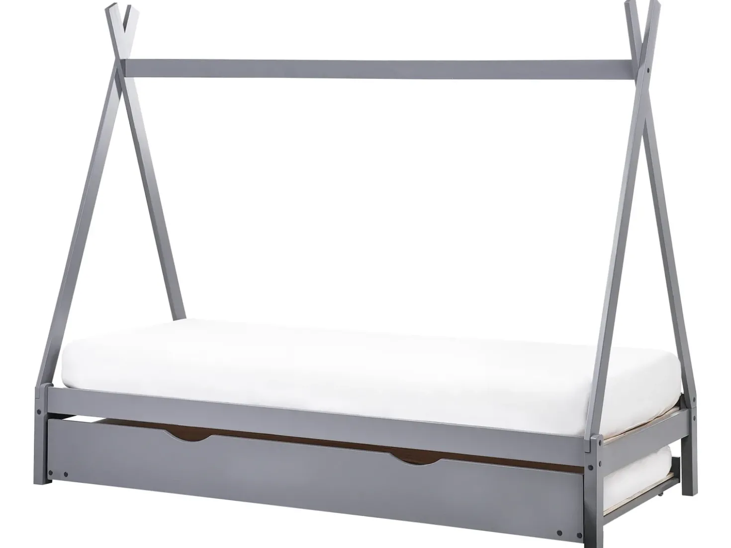 Letto estraibile per bambini Legno di pino TALMONTIERS 90 x 200 cm Grigio