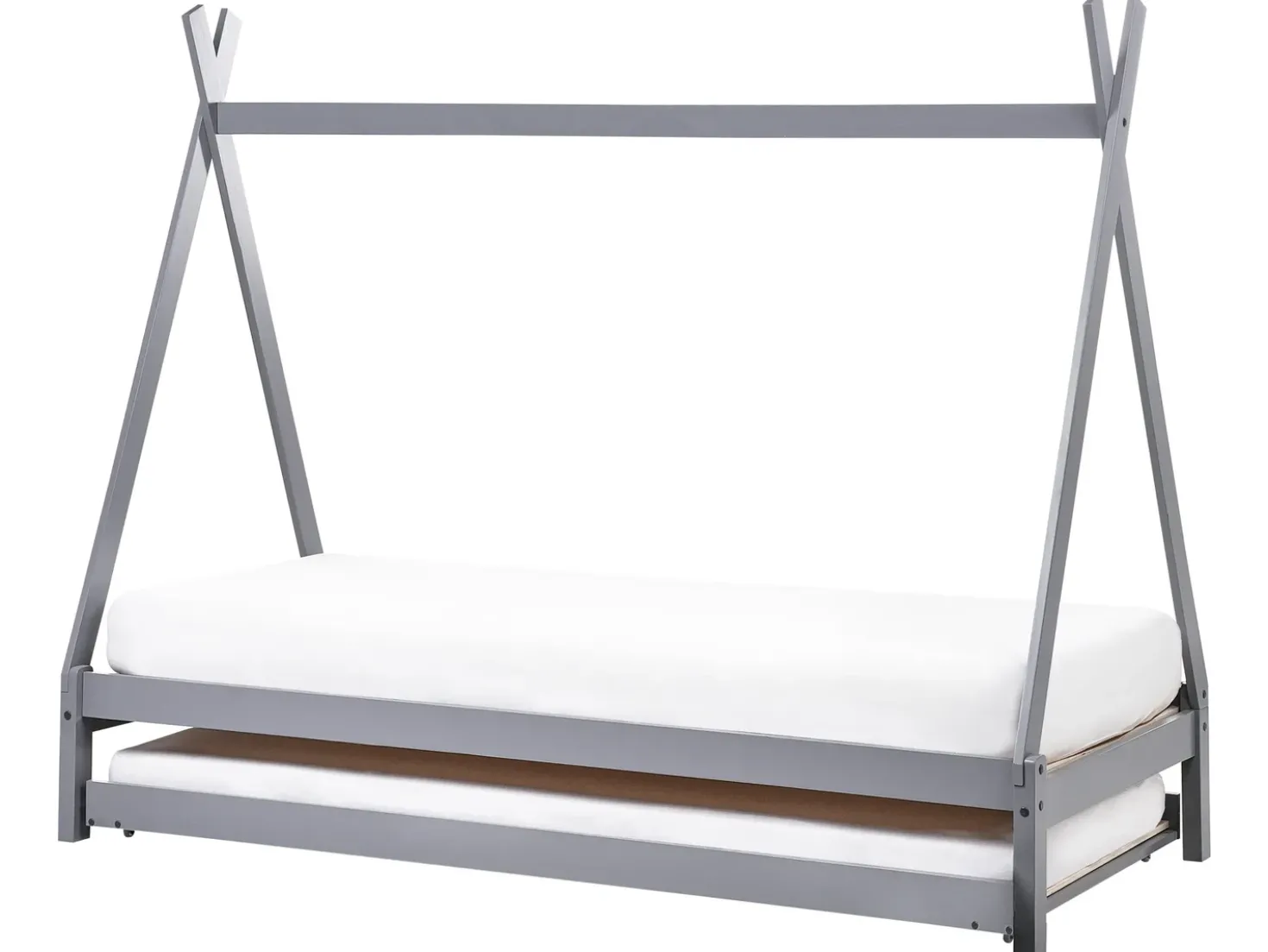 Letto estraibile per bambini Legno di pino TALMONTIERS 90 x 200 cm Grigio