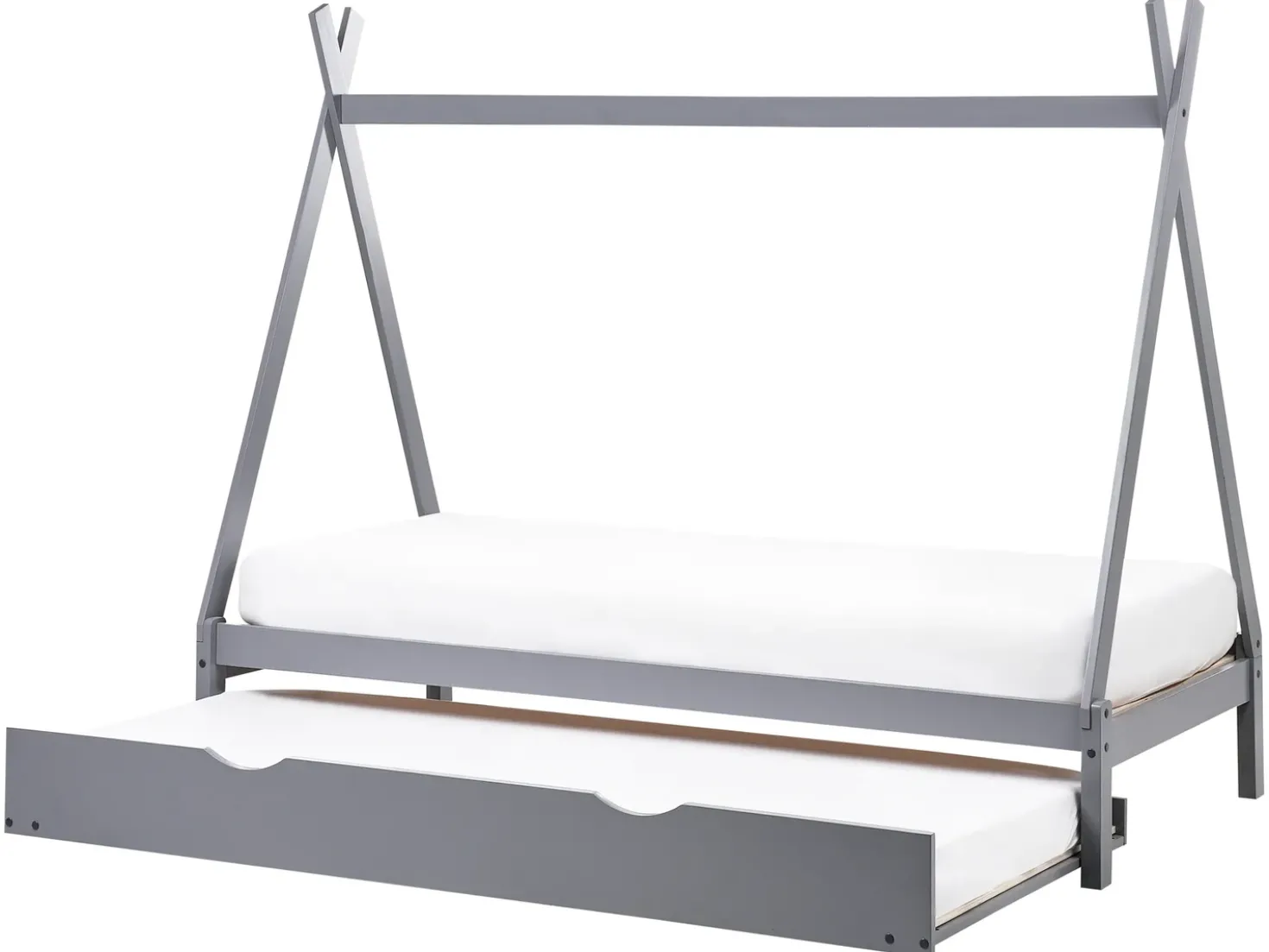Letto estraibile per bambini Legno di pino TALMONTIERS 90 x 200 cm Grigio