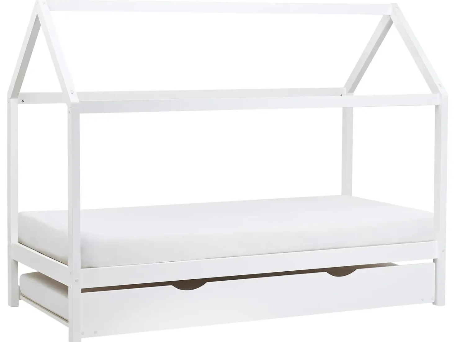 Letto estraibile per bambini Legno di pino CRILLON 90 x 200 cm Bianco