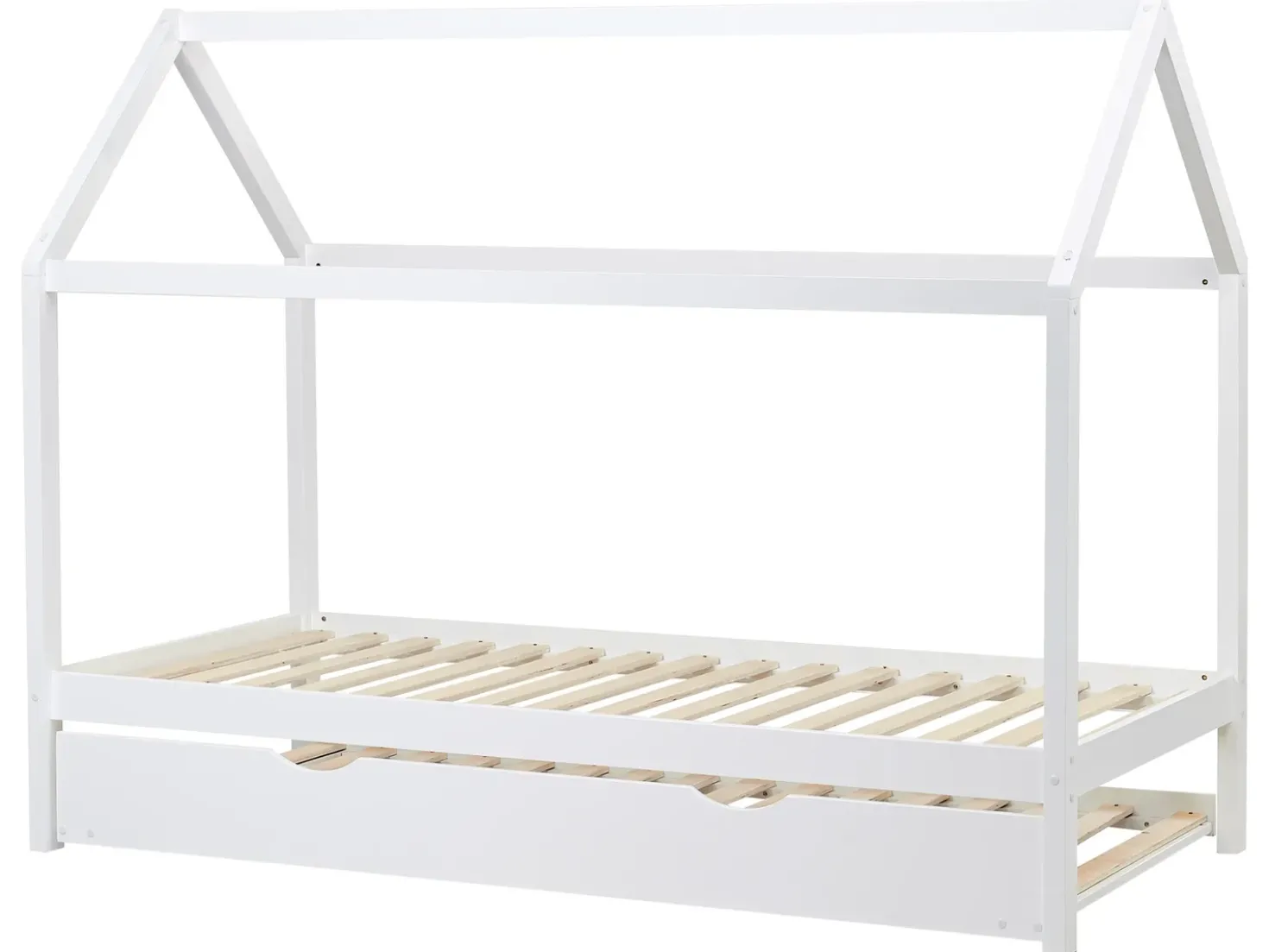 Letto estraibile per bambini Legno di pino CRILLON 90 x 200 cm Bianco