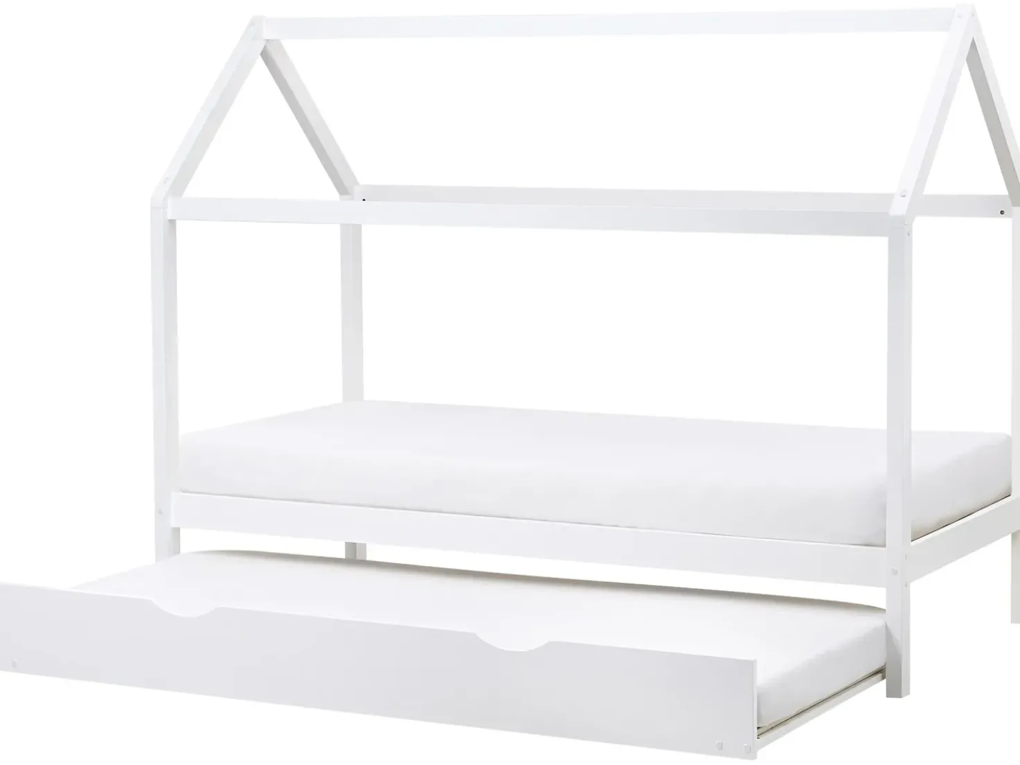 Letto estraibile per bambini Legno di pino CRILLON 90 x 200 cm Bianco