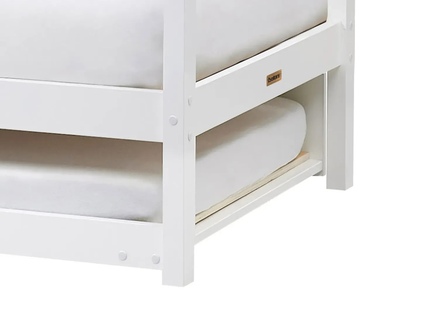 Letto estraibile per bambini Legno di pino CRILLON 90 x 200 cm Bianco