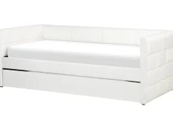 Letto estraibile Velluto CHAVONNE II 90 x 200 cm Bianco sporco