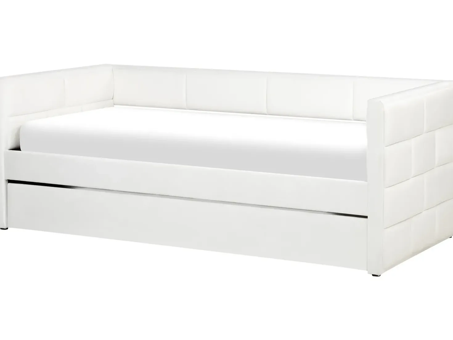 Letto estraibile Velluto CHAVONNE II 90 x 200 cm Bianco sporco
