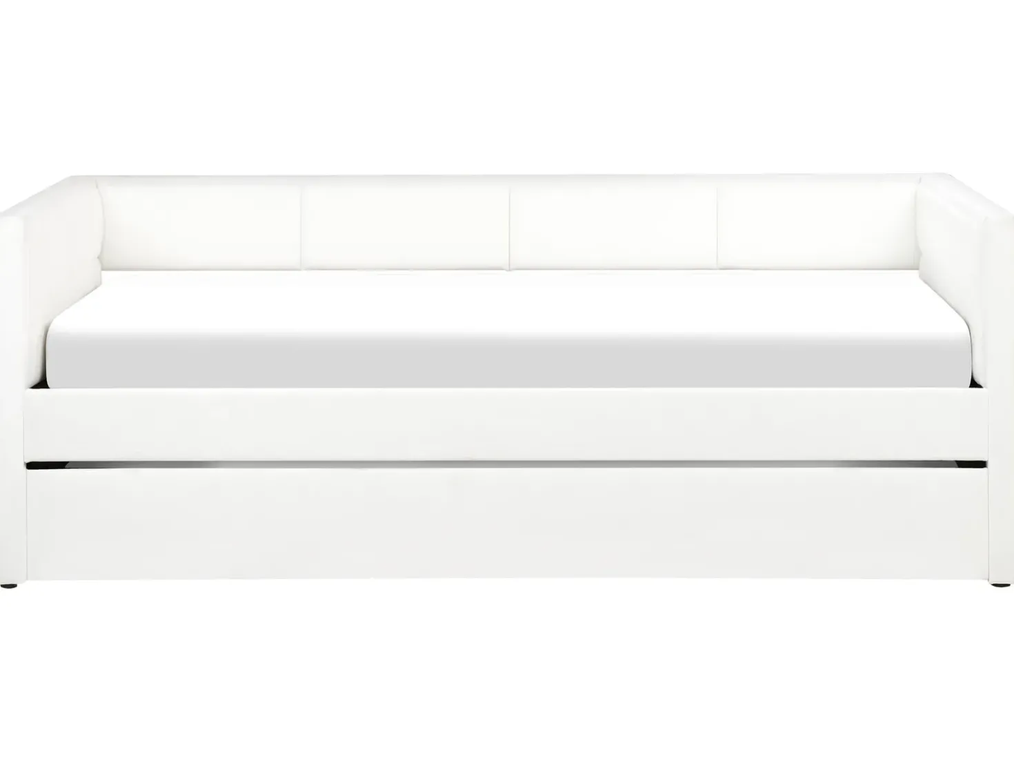 Letto estraibile Velluto CHAVONNE II 90 x 200 cm Bianco sporco
