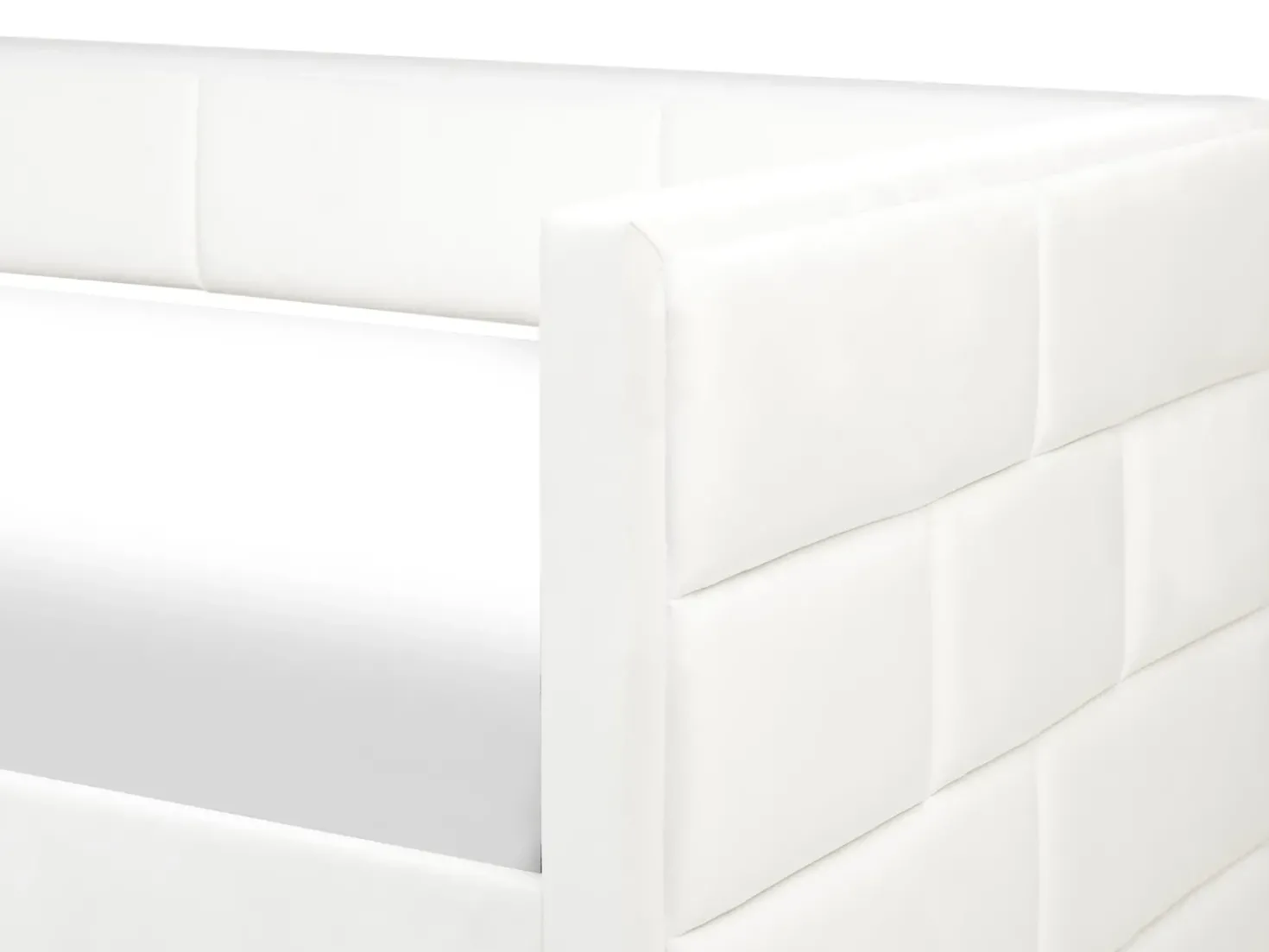 Letto estraibile Velluto CHAVONNE II 90 x 200 cm Bianco sporco