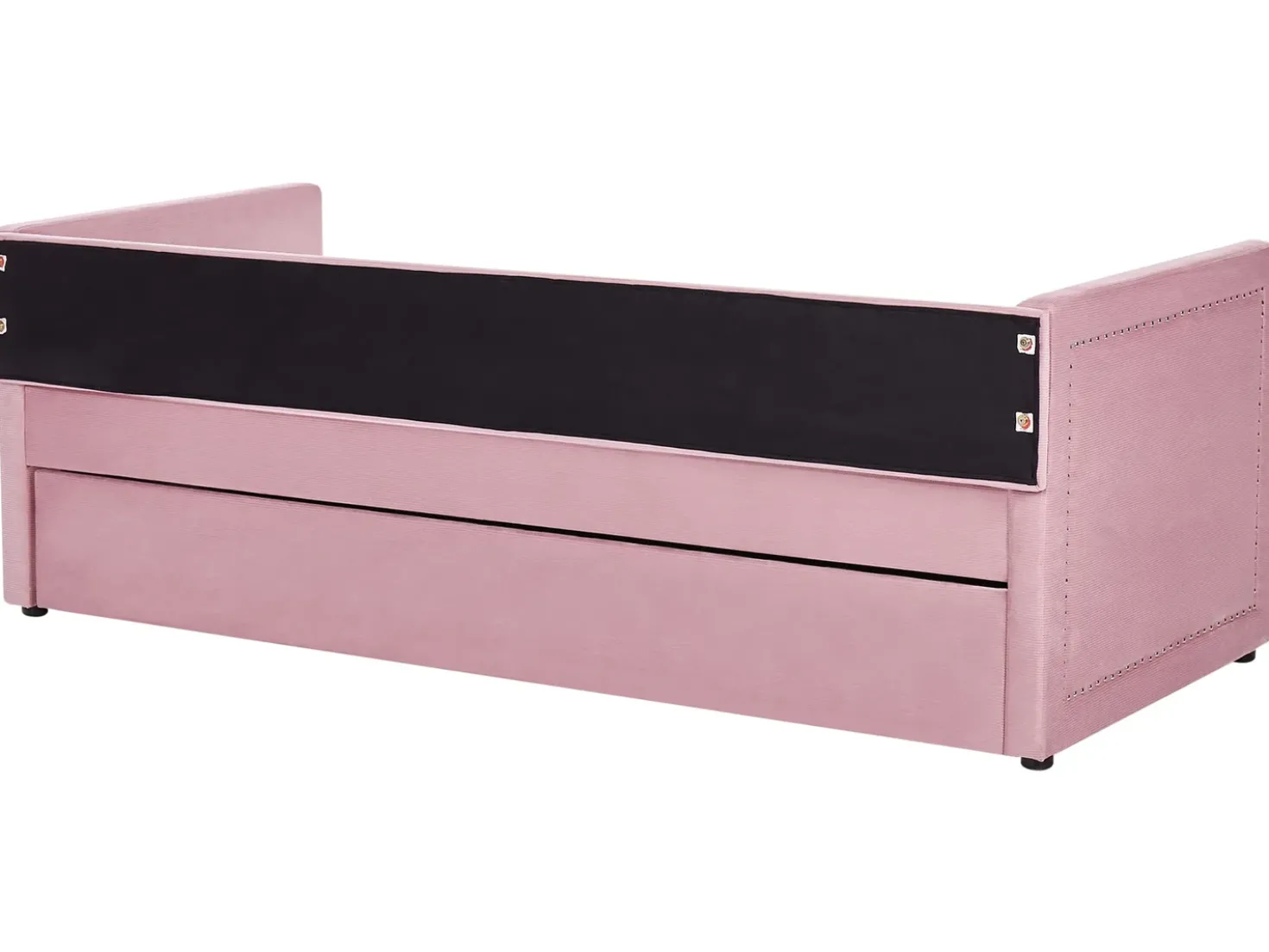 Letto estraibile Velluto a coste MIMIZAN 90 x 200 cm Rosa
