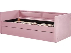 Letto estraibile Velluto a coste MIMIZAN 90 x 200 cm Rosa