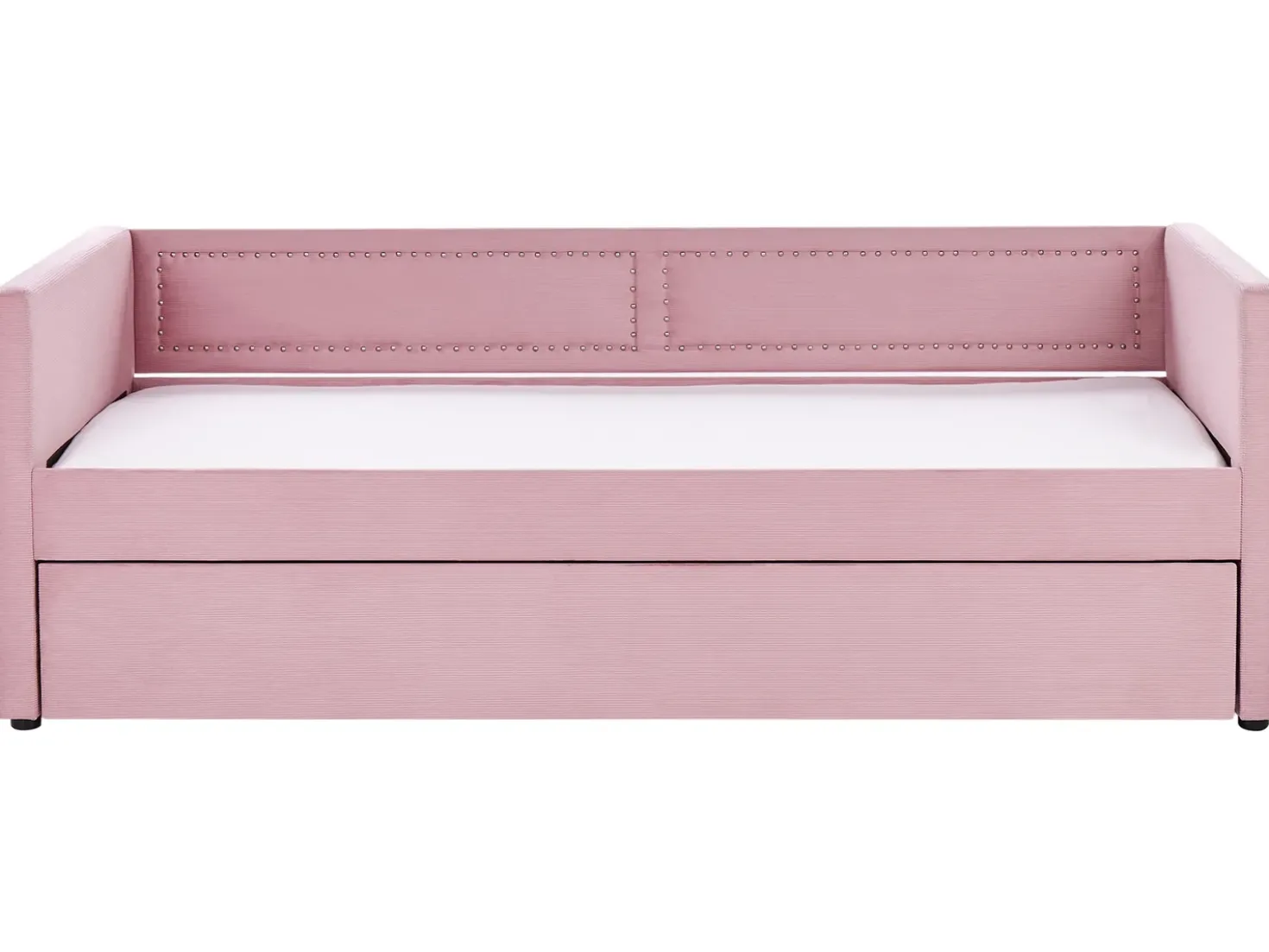 Letto estraibile Velluto a coste MIMIZAN 90 x 200 cm Rosa