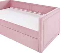 Letto estraibile Velluto a coste MIMIZAN 90 x 200 cm Rosa