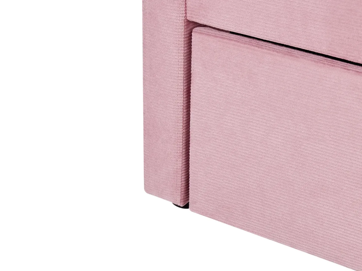 Letto estraibile Velluto a coste MIMIZAN 90 x 200 cm Rosa