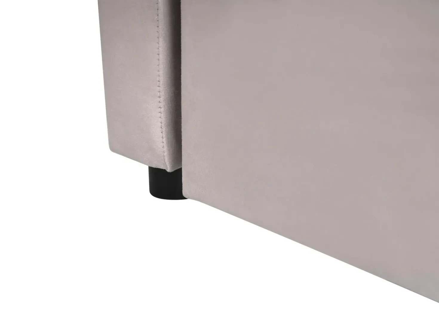 Letto estraibile Velluto CHAVONNE 90 x 200 cm Grigio chiaro