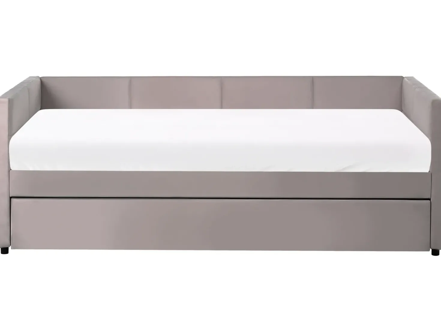 Letto estraibile Velluto CHAVONNE 90 x 200 cm Grigio chiaro